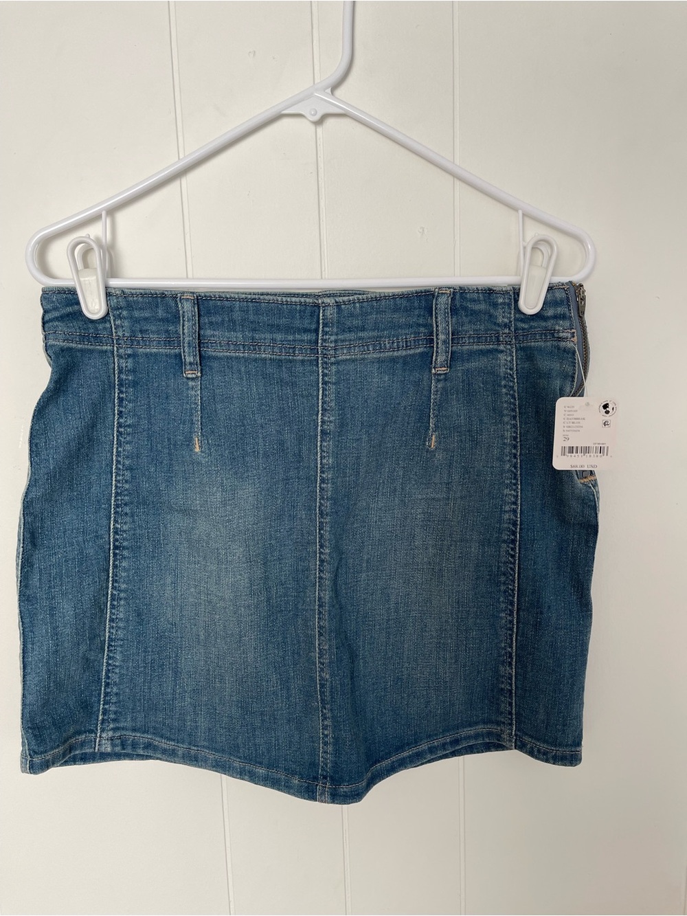 NWT Free People We The Free Daylight Denim Mini Skirt Side Zip - Size 29